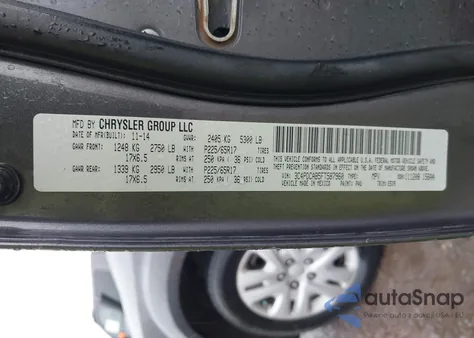 2015 Dodge Journey American Value Pkg z USA, uszkodzony, nr VIN 3C4PDCAB5FT587960